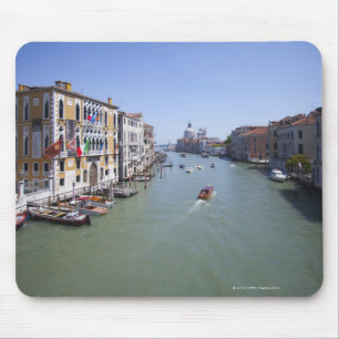 Alfombrilla De Ratón Italia, Venecia, barcos en el canal en ciudad