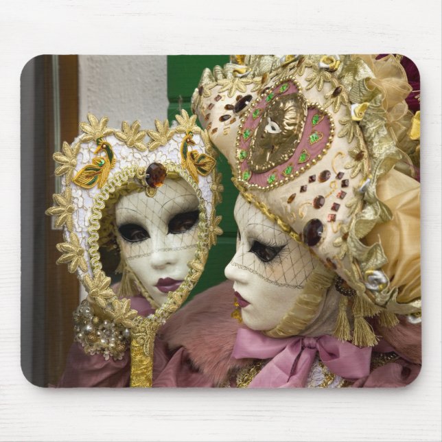 Alfombrilla De Ratón Italia, Venecia, Isla Burano. Mujer vestida (Frente)