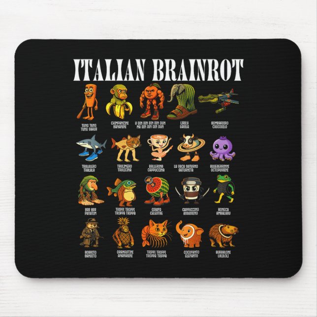 Alfombrilla De Ratón Italian Brain Rot Italian Brainrot Funny Memes  (Frente)