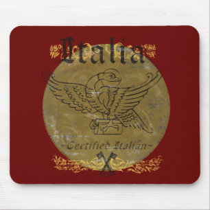 Alfombrilla de ratón italiana roja certificada Ita