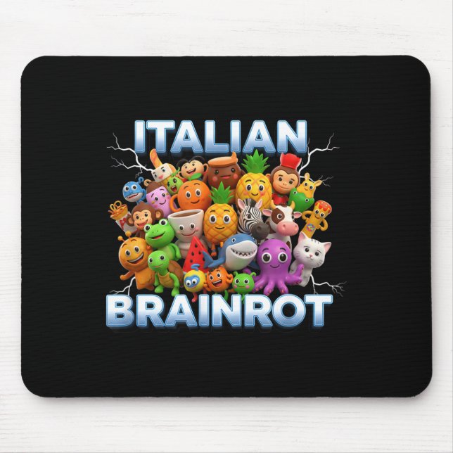 Alfombrilla De Ratón Italy Italian Brainrot Funny Meme Characters Trend (Frente)