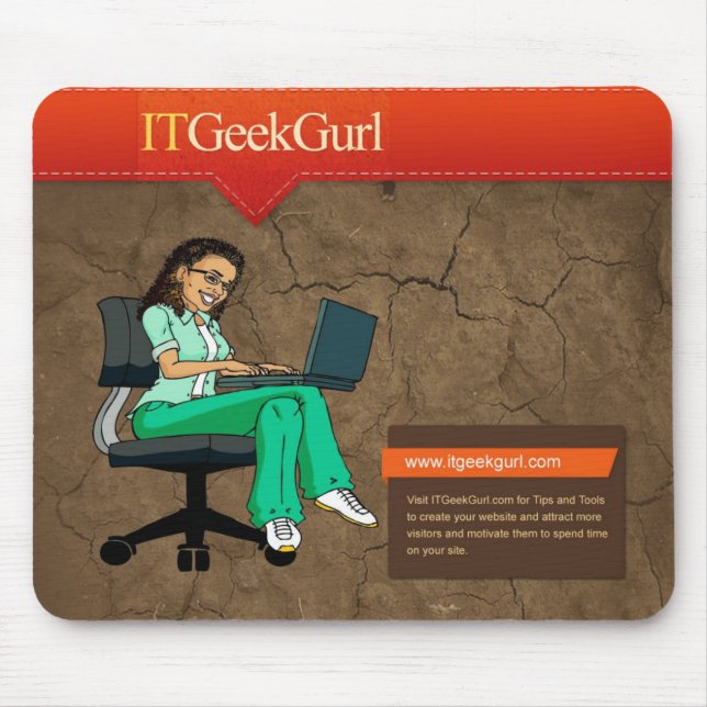 Alfombrilla De Ratón ITGeekGurl Mousepad (Frente)