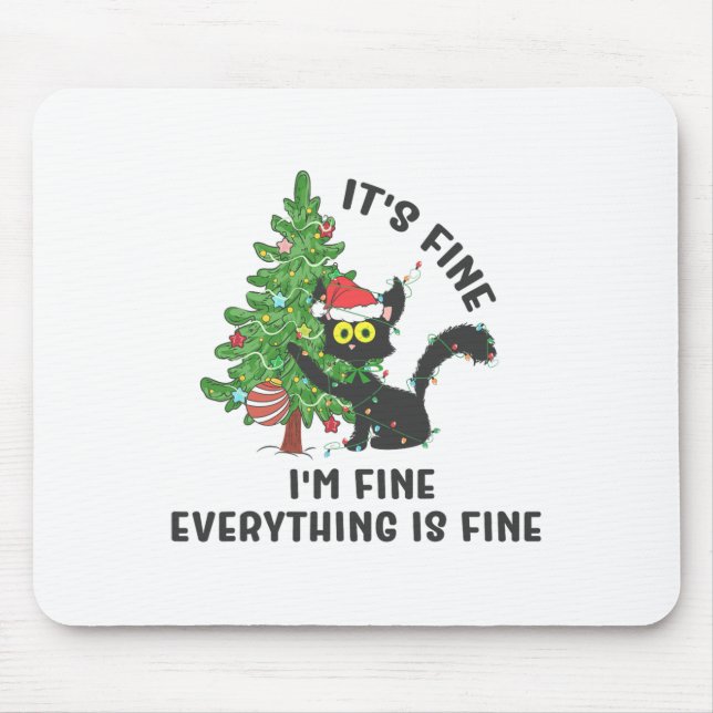 Alfombrilla De Ratón It's Fine Im Fine Everything Is Fine Elf Xmas Matc (Frente)