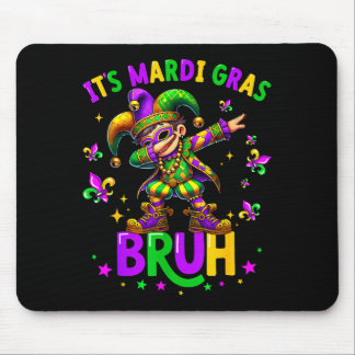 Alfombrilla De Ratón It's Mardi Gras Bruh Dabbing Leprechaun Jester New