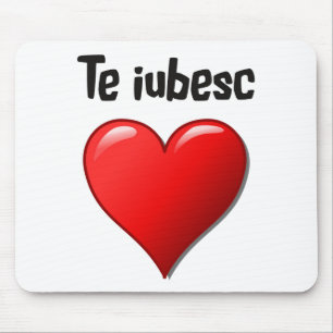 Alfombrilla De Ratón Iubesc de Te - te amo en rumano