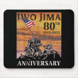 Alfombrilla De Ratón Iwo Jima 80º Aniversario Wwii Veterana Bandera Est