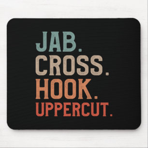 Alfombrilla De Ratón Jab Cross Hook Uppercut Kickboxer Kickboxing