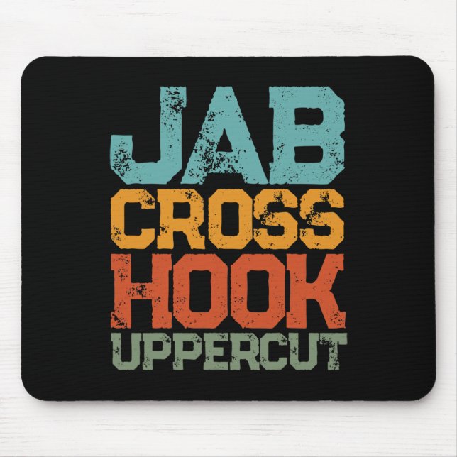 Alfombrilla De Ratón Jab Cross Hook Uppercut Mujeres Y Hombres Camisas  (Frente)