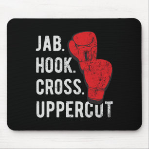 Alfombrilla De Ratón Jab, Hook, Cross, Uppercut - Kickboxing y Boxeo