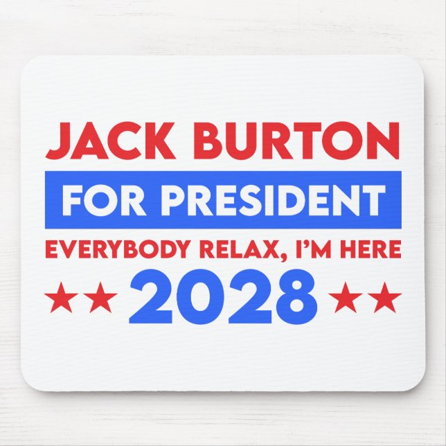 Alfombrilla De Ratón Jack Burton para la presidencia 2028 (Frente)