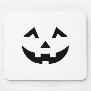 Alfombrilla De Ratón Jack O Lantern Face Pumpkin Eyelashes Halloween Co