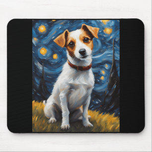 Alfombrilla De Ratón Jack Russel con pintura de collar