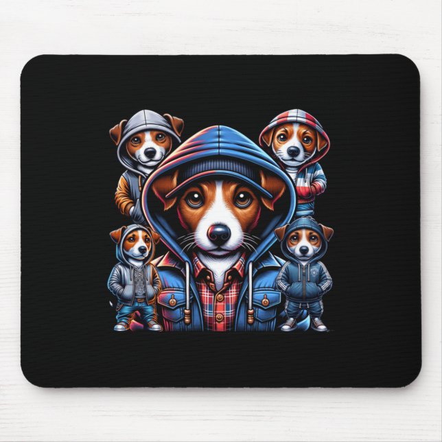 Alfombrilla De Ratón Jack Russel Gangster Dogs (Frente)