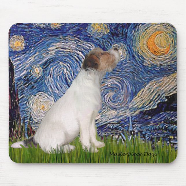 Alfombrilla De Ratón Jack Russell 5 - Noche Starry (Frente)