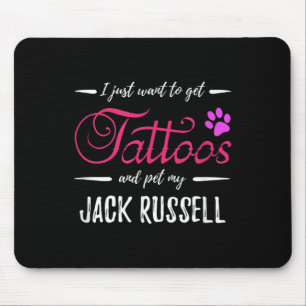 Alfombrilla De Ratón Jack Russell Dog Lover Tattoo Gracioso Perro Mamá 