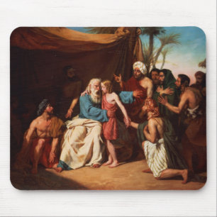 Alfombrilla De Ratón Jacob que rechaza lanzar a Benjamin, 1829 (aceite