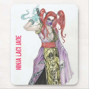 Alfombrilla De Ratón Jade de Laci del chica de Ninja