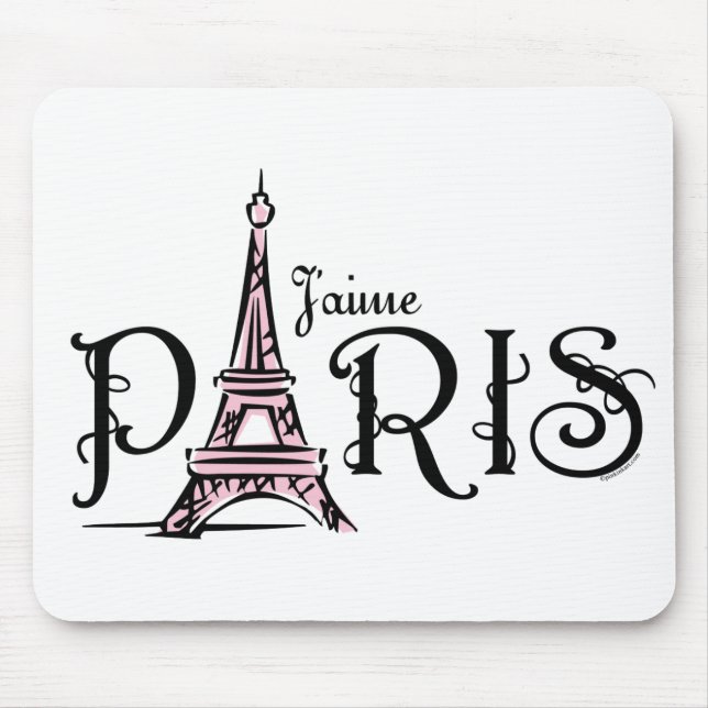 Alfombrilla De Ratón J'aime París Mousepad (Frente)