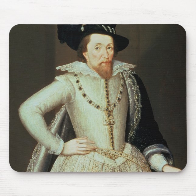 Alfombrilla De Ratón James I, retrato de la mitad-longitud (Frente)