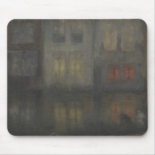Alfombrilla De Ratón James McNeill Whistler - Nocturne - Negro y Rojo