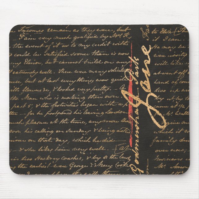 Alfombrilla De Ratón Jane Austen Handwriting Mouse Pad (Frente)