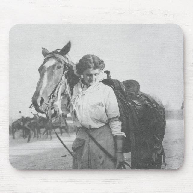Alfombrilla De Ratón Jane Bernoudi y su caballo (Frente)