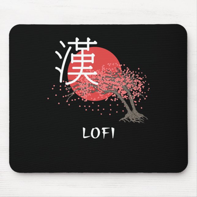 Alfombrilla De Ratón Japón Lofi Hip Hop Kanji Cherry Blossom Lofi (Frente)