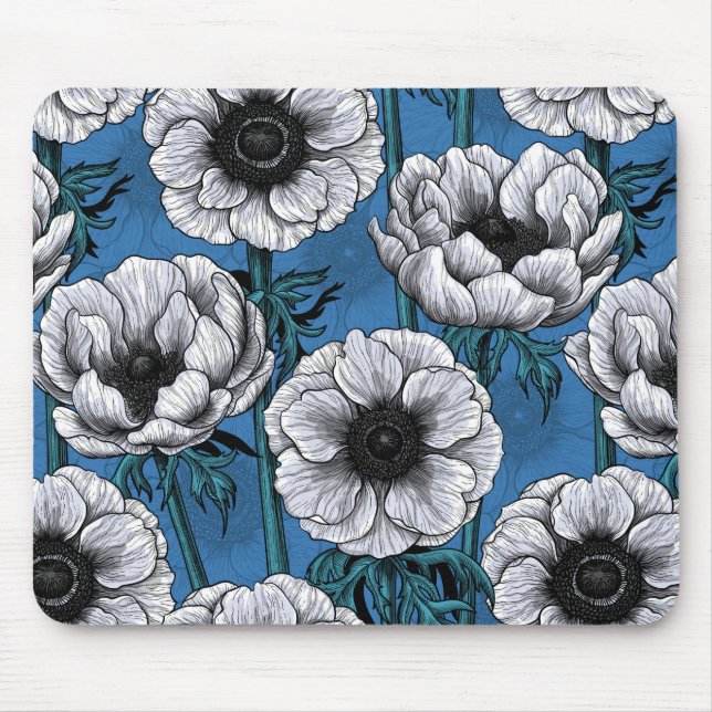 Alfombrilla De Ratón Jardín anémico blanco (Frente)