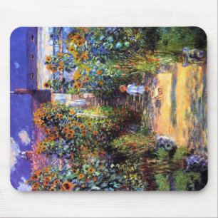 Alfombrilla De Ratón Jardín Claude Monet Verano Flores de girasol
