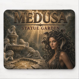 Alfombrilla De Ratón Jardín de Estatuas de Medusa Realismo Oscuro