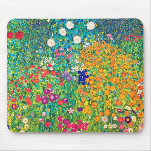 Alfombrilla De Ratón Jardín de flores, Gustav Klimt
