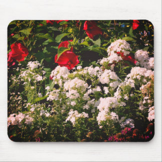 Alfombrilla De Ratón Jardín De Flores Hibiscus Y Phlox