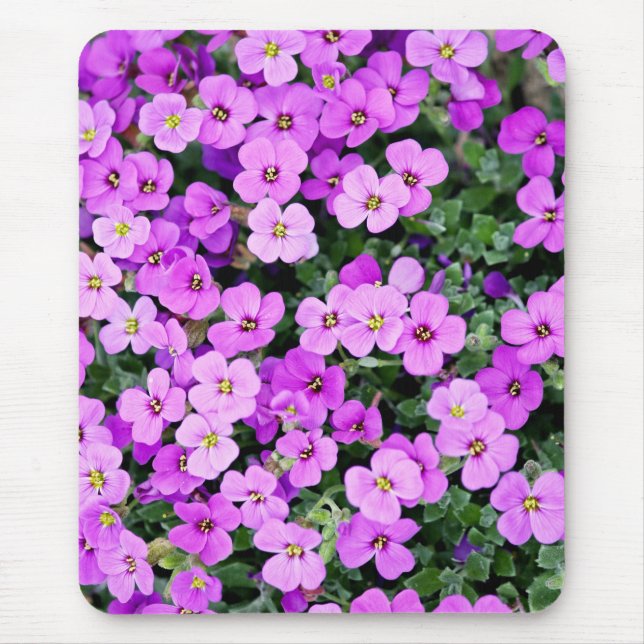 Alfombrilla De Ratón Jardín de flores moradas (Frente)