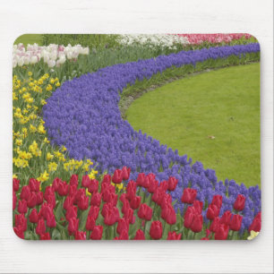 Alfombrilla De Ratón jardín de Tulipán e Hyacinth de Uva y narciso,