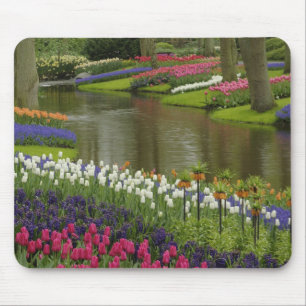 Alfombrilla De Ratón Jardín de tulipanes y jacintos, Jardines Keukenhof