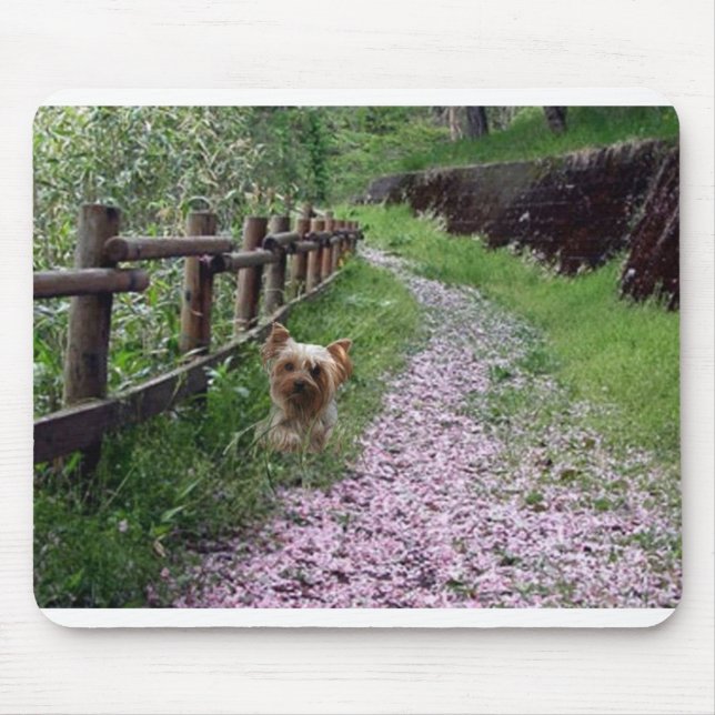Alfombrilla De Ratón Jardín de Yorkshire Terrier Mousepad (Frente)