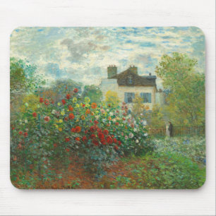 Alfombrilla De Ratón Jardín del artista de Monet en Argenteuil Pintura
