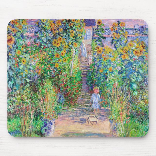Alfombrilla De Ratón Jardín del artista, Monet (Frente)