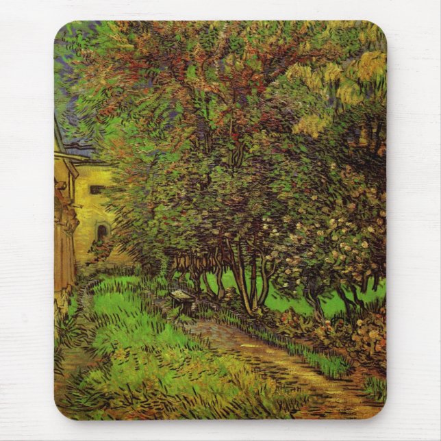 Alfombrilla De Ratón Jardín del Hospital Saint-Paul por Vincent van Gog (Frente)