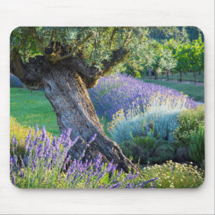 Alfombrilla De Ratón Jardín escénico con flores, Francia