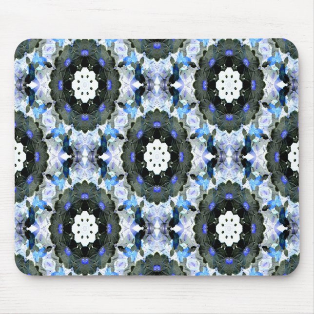 Alfombrilla De Ratón Jardín hecho con encaje azul...... (Frente)