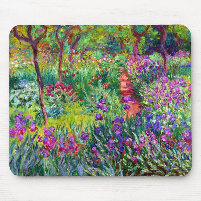 Alfombrilla De Ratón Jardín Iris de Giverny Mousepad (Frente)