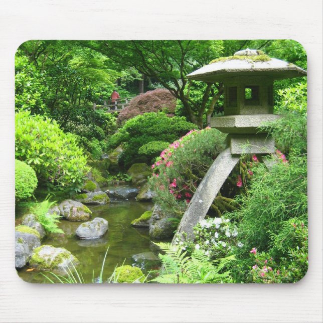 Alfombrilla De Ratón Jardín japonés Mousepad (Frente)