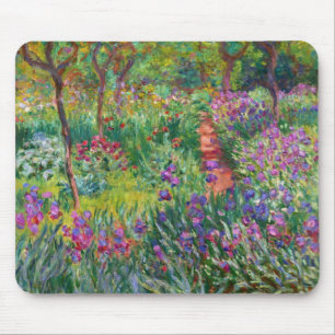 Alfombrilla De Ratón Jardín Monet Iris en la almohadilla Giverny del r