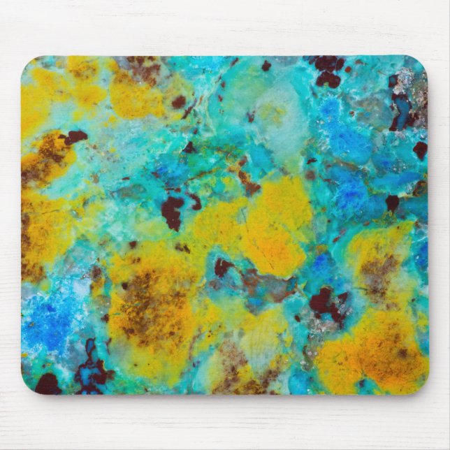 Alfombrilla De Ratón Jasper Crisocolla Azul (Frente)