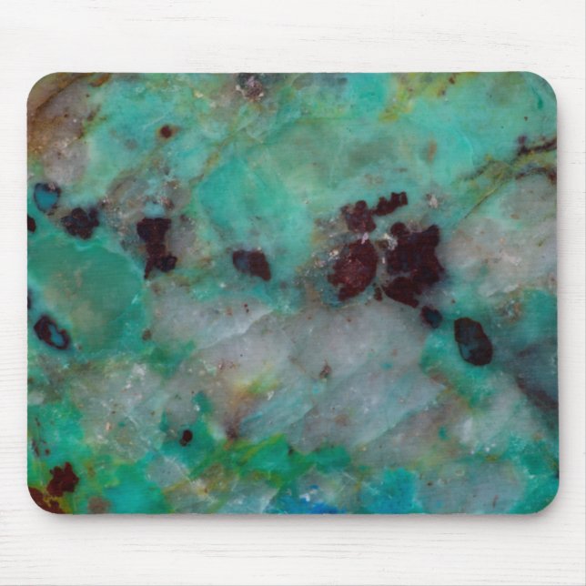 Alfombrilla De Ratón Jasper de crisocola azul (Frente)