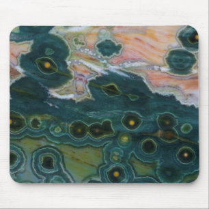 Alfombrilla De Ratón Jasper Oceánico de Manchas Verdes
