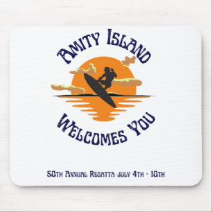 Alfombrilla De Ratón Jaws, la película Ahomy Island te da la bienvenid