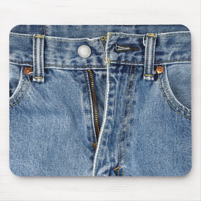 Alfombrilla De Ratón Jeans azules unzipped (Frente)