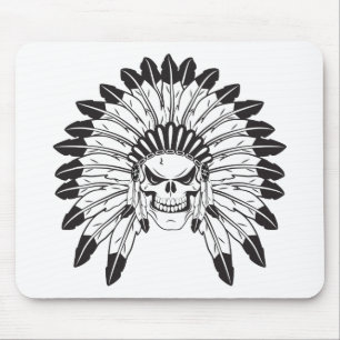 Alfombrilla De Ratón Jefe de cráneo indio